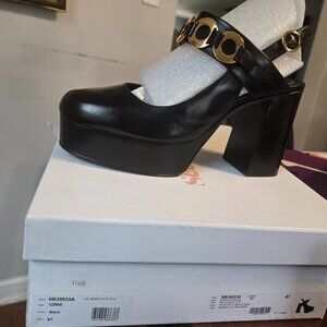 See By Chloe Belle Gacu Platform Loafers - Giuly black shine - Size 11